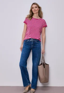 T-shirt à rayures Dropped Shoulder