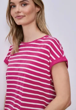 T-shirt à rayures Dropped Shoulder