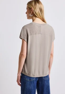 T-shirt à structure mixte