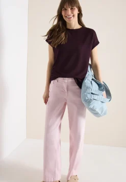 T-shirt avec boatneck au look tricoté