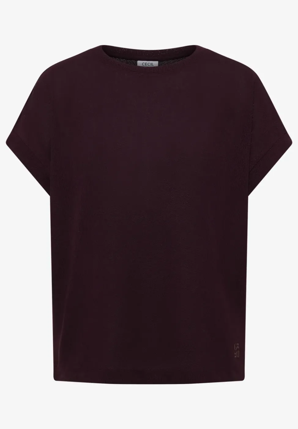 T-shirt avec boatneck au look tricoté