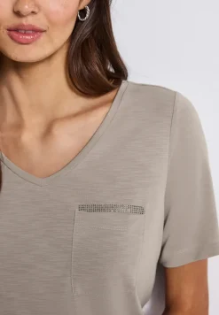 T-shirt avec détail de bijoux