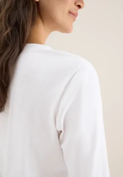 T-shirt avec structure côtelée