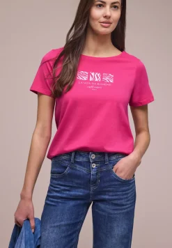 T-shirt basique à col rond avec imprimé