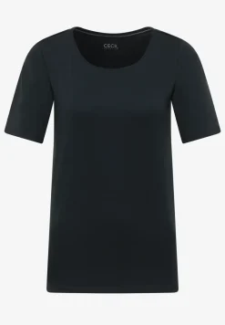 T-shirt basique à col rond en couleur unie