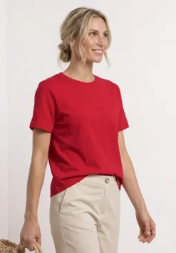 T-shirt basique à la coupe raccourcie