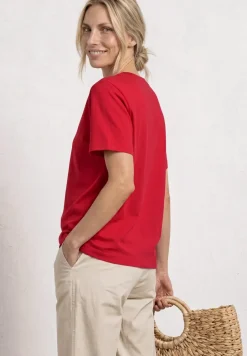 T-shirt basique à la coupe raccourcie