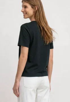 T-shirt basique à la coupe raccourcie