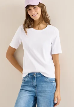 T-shirt basique à structure côtelée