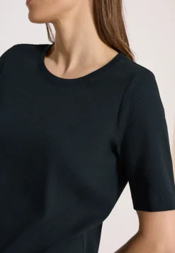 T-shirt basique à structure côtelée