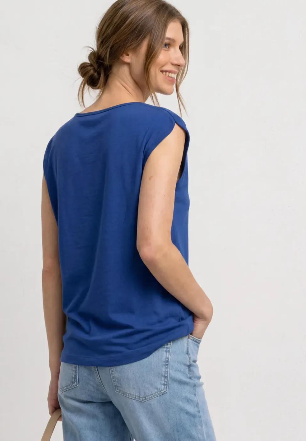 T-shirt basique avec col bateau