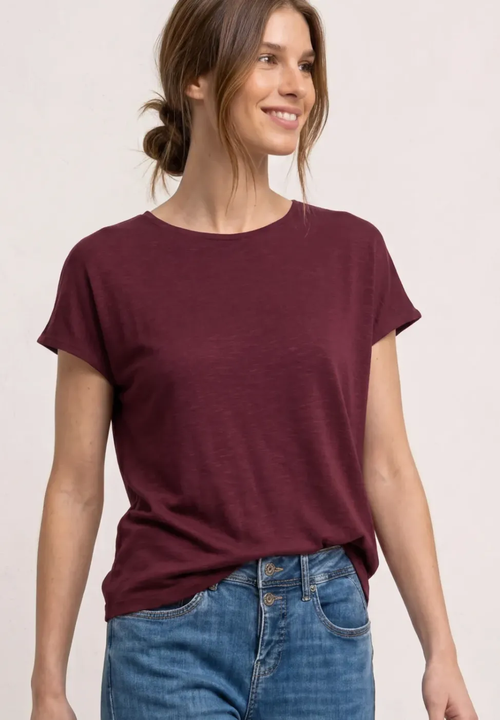 T-shirt Basique Col rond à Manches Courtes