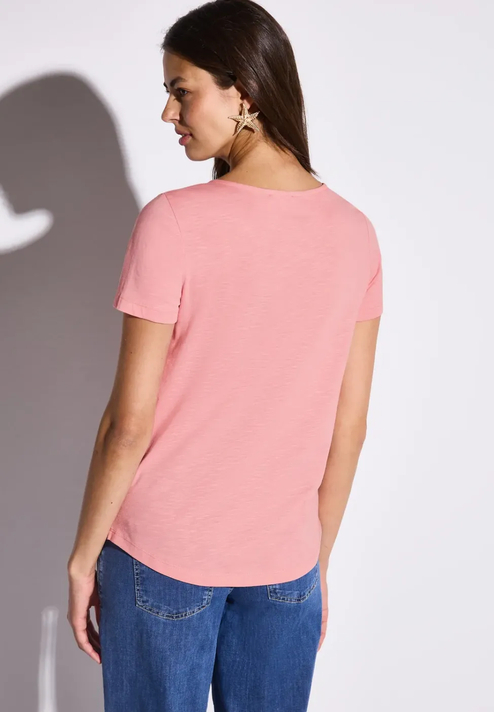 T-shirt basique en couleur unie