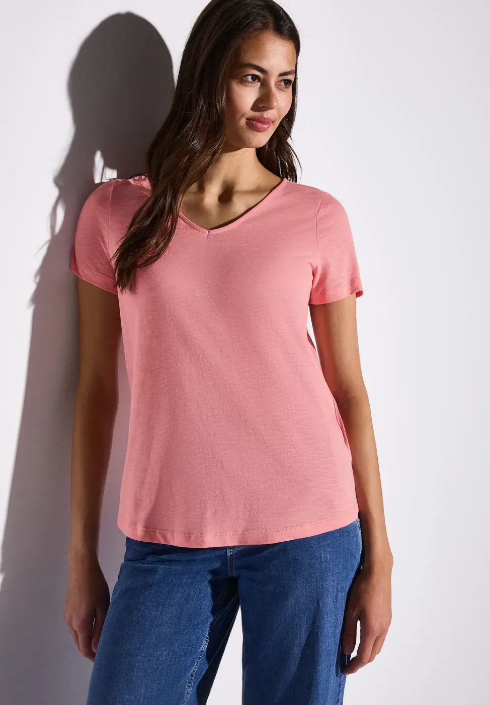 T-shirt basique en couleur unie
