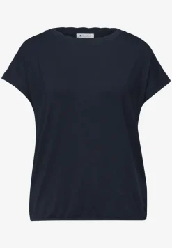 T-shirt col bateau avec bande décorative