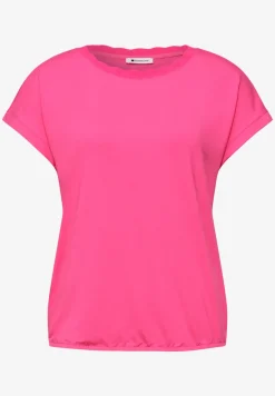 T-shirt col bateau avec bande décorative