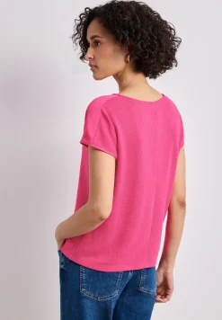 T-shirt col bateau avec détail décoratif aux épaules