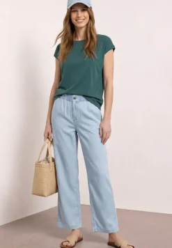T-shirt col bateau effet soyeux