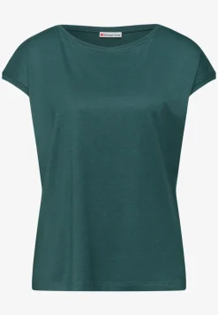T-shirt col bateau effet soyeux