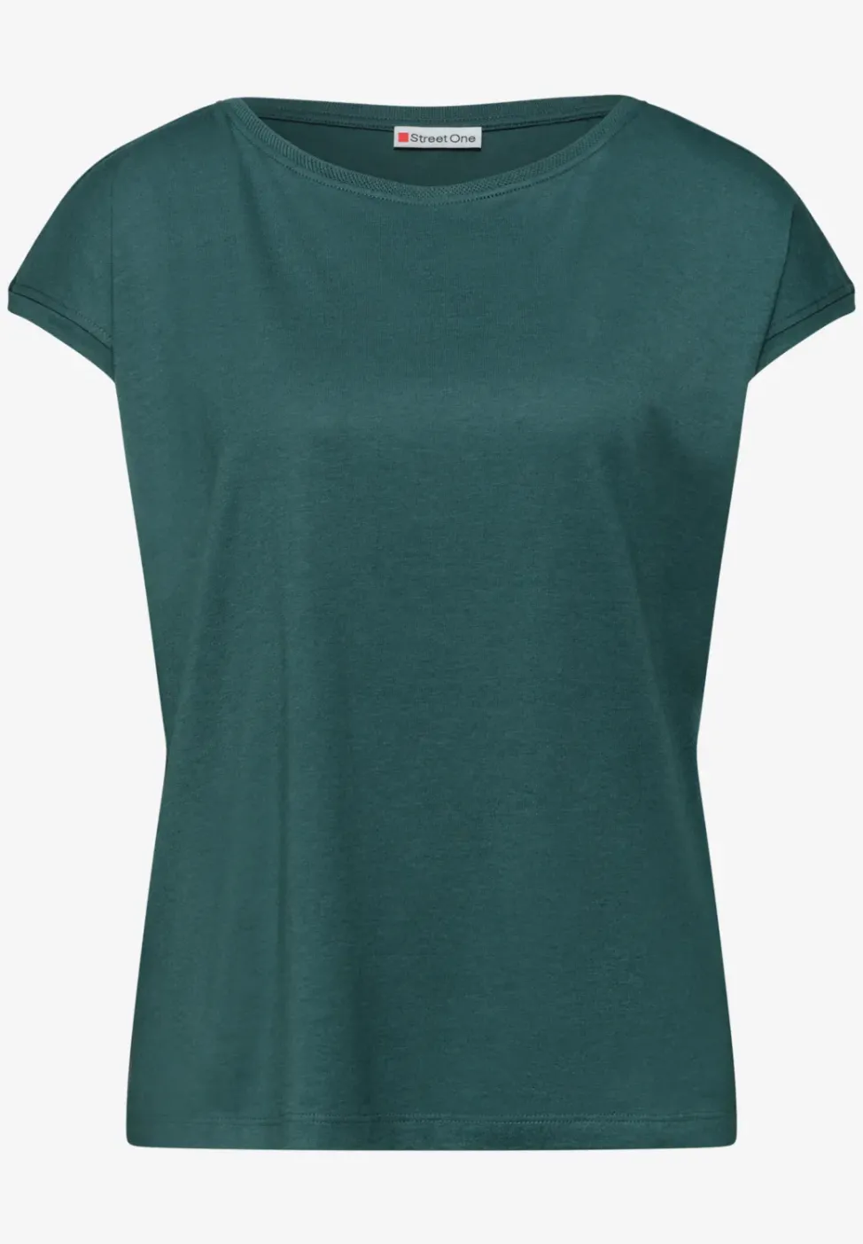 T-shirt col bateau effet soyeux