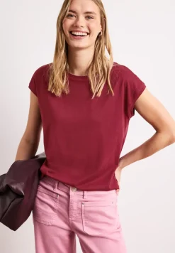 T-shirt col bateau effet soyeux