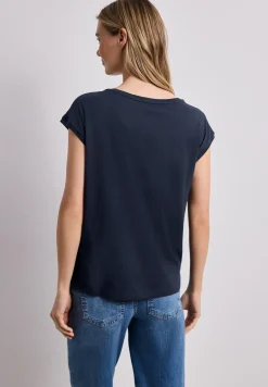 T-shirt col bateau effet soyeux