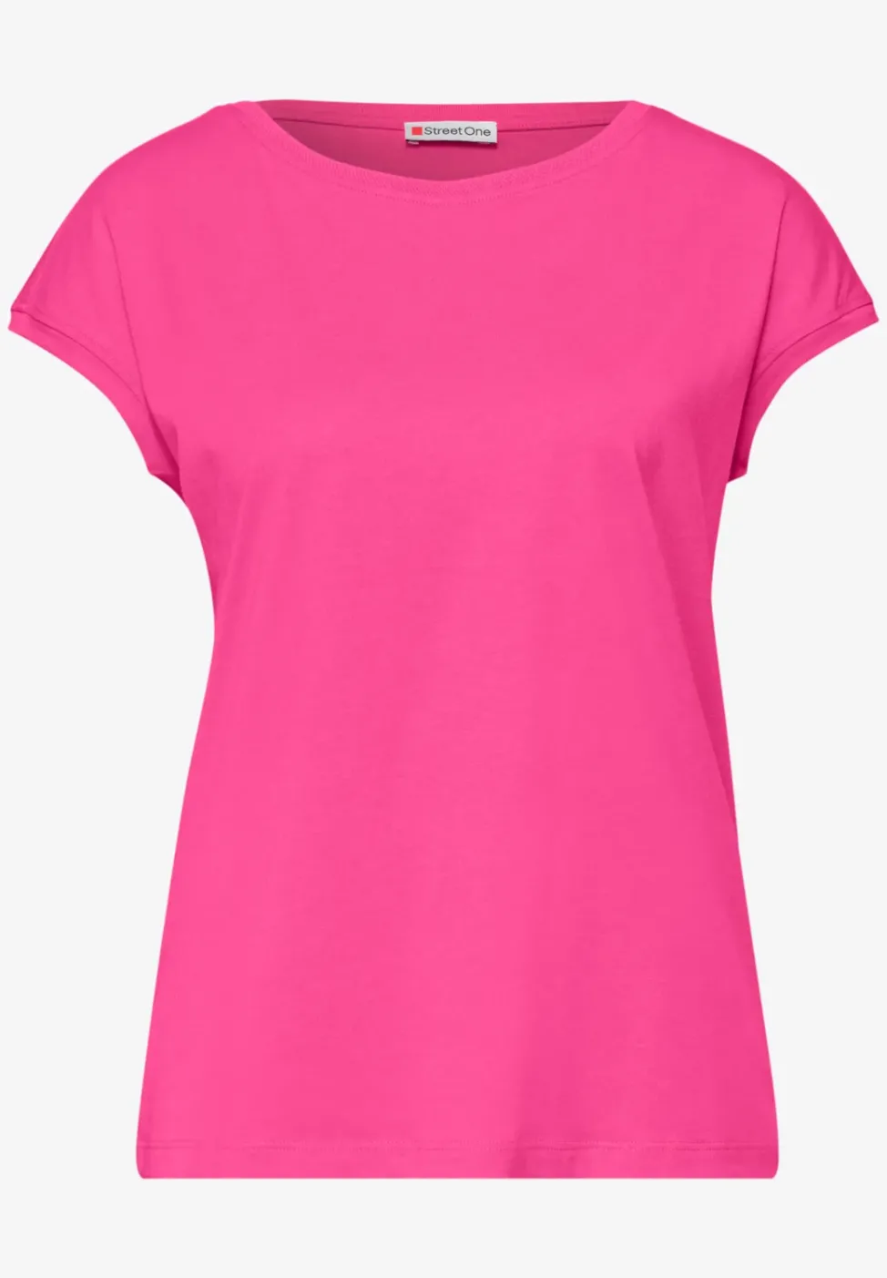 T-shirt col bateau effet soyeux