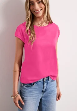 T-shirt col bateau effet soyeux