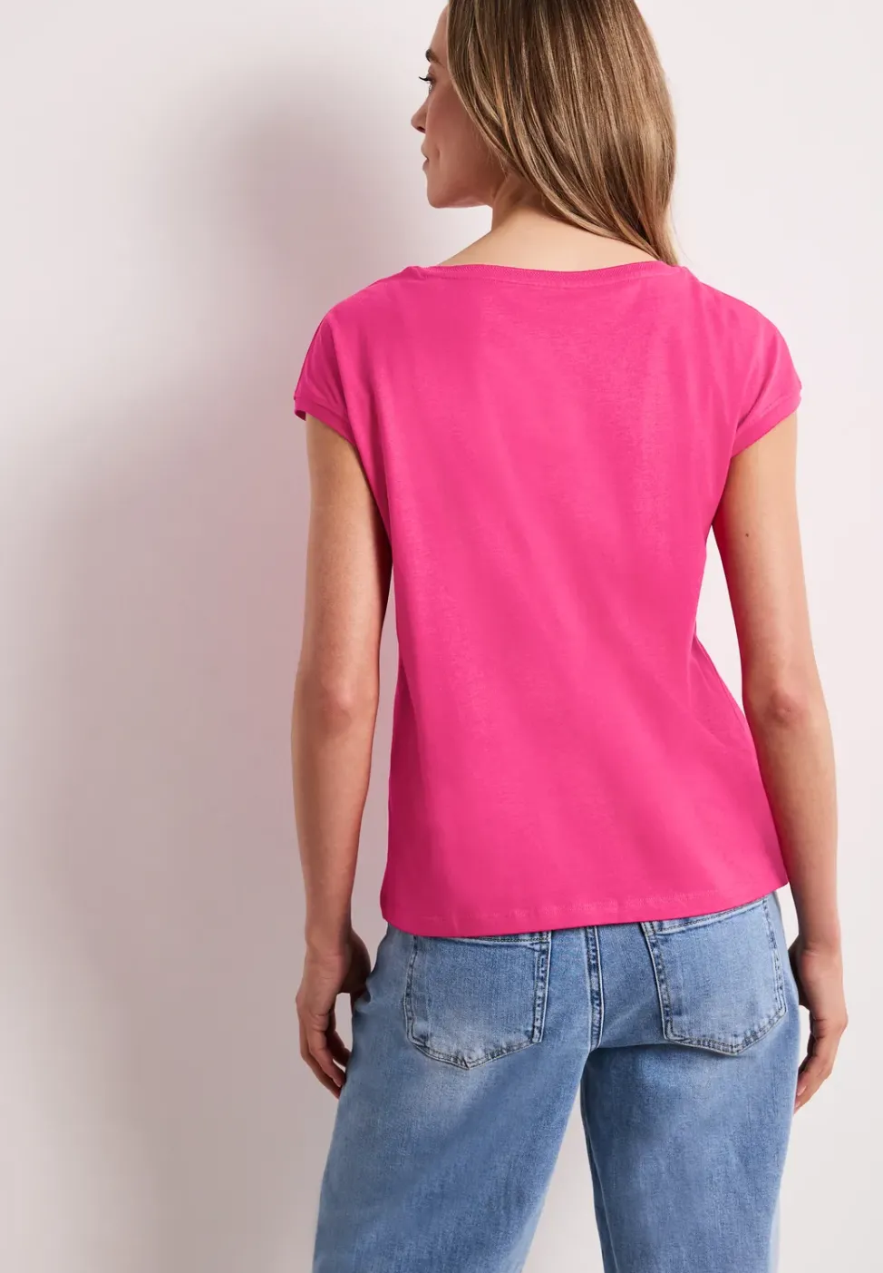 T-shirt col bateau effet soyeux