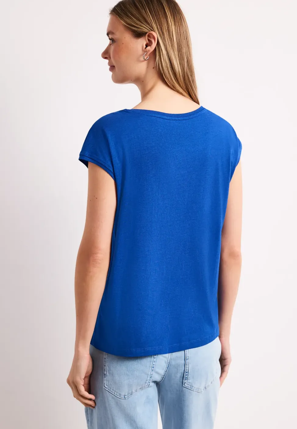 T-shirt col bateau effet soyeux