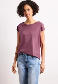 T-shirt col bateau effet soyeux