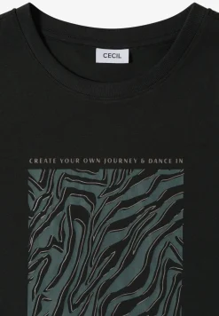 T-shirt col rond à détail imprimé