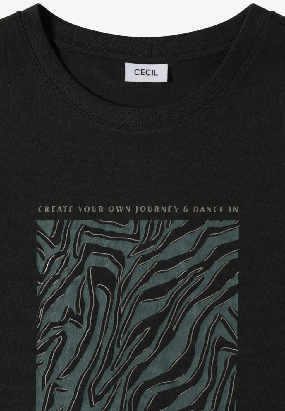 T-shirt col rond à détail imprimé