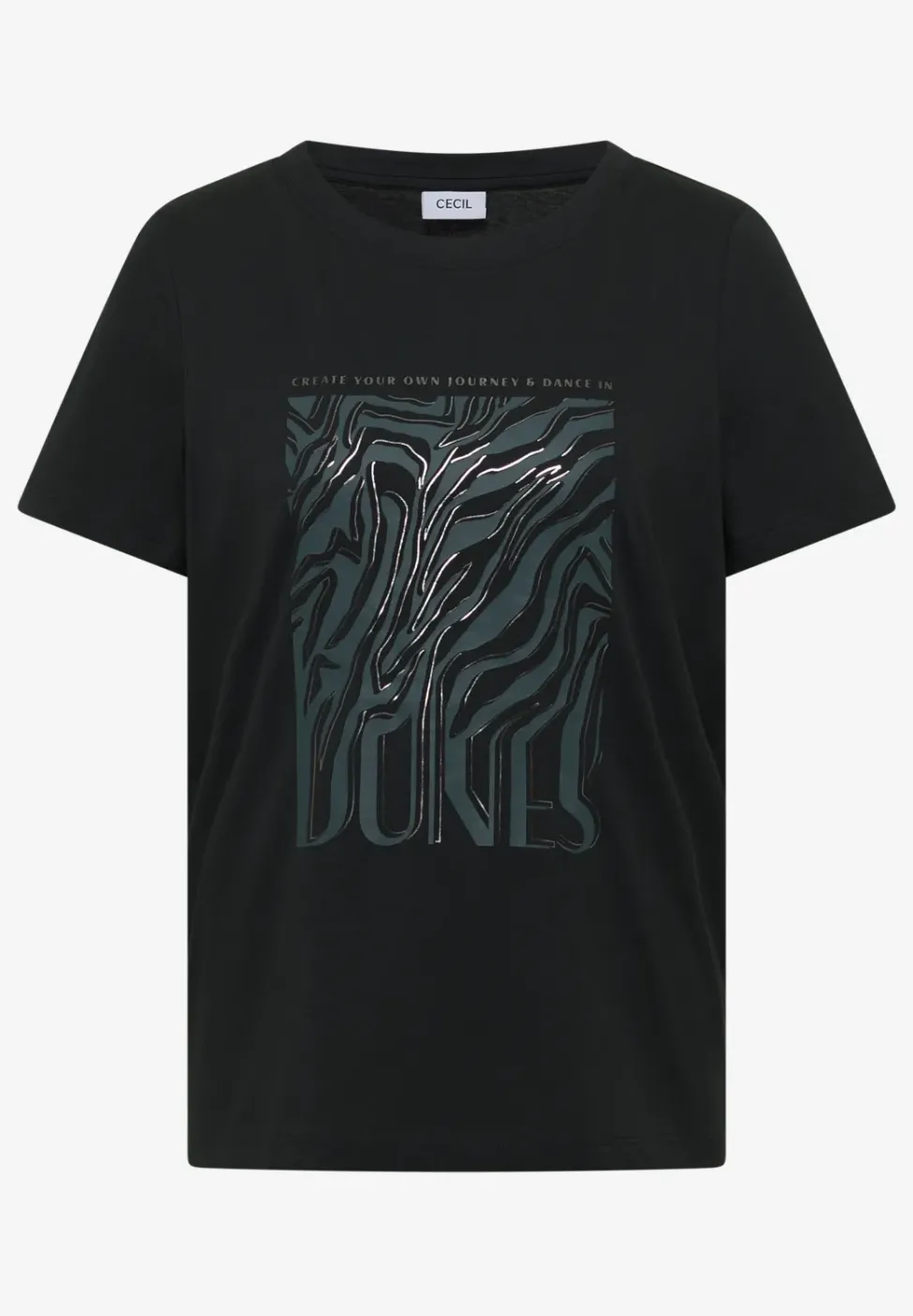 T-shirt col rond à détail imprimé