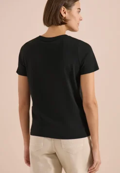 T-shirt col rond à détail imprimé