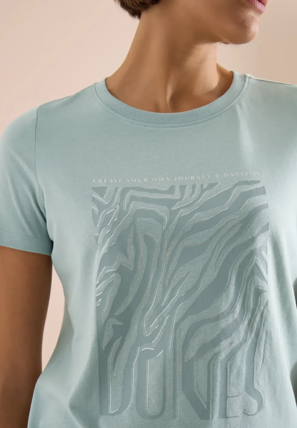 T-shirt col rond à détail imprimé