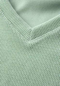 T-shirt douillet à col en V