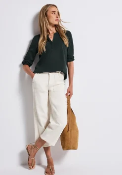 T-shirt en jersey Split Neck