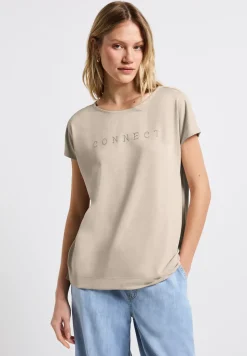 T-shirt en soie avec des mots