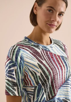 T-shirt imprimé au look dévoré