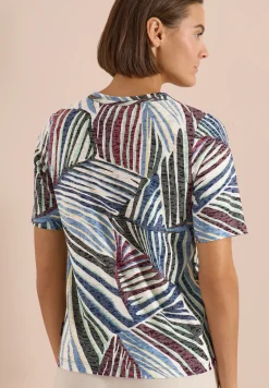 T-shirt imprimé au look dévoré