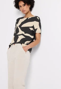 T-shirt imprimé avec détail de ruban