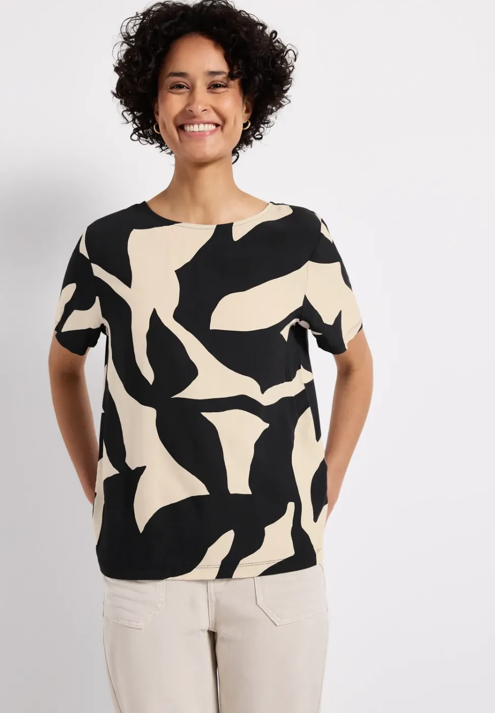 T-shirt imprimé avec détail de ruban