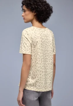 T-shirt léopard avec détails en film plastique
