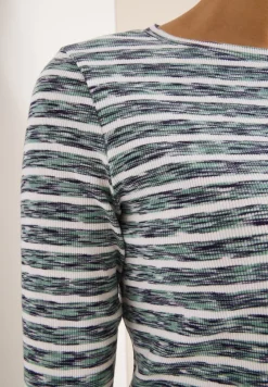 T-shirt rayé à côtes