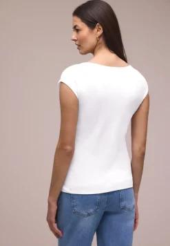 T-shirt sans manches avec encolure en diamant
