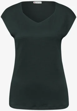 T-shirt sans manches avec encolure en diamant