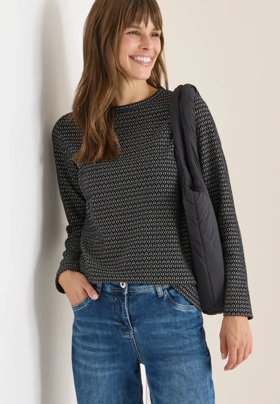 T-shirt structuré deux tons