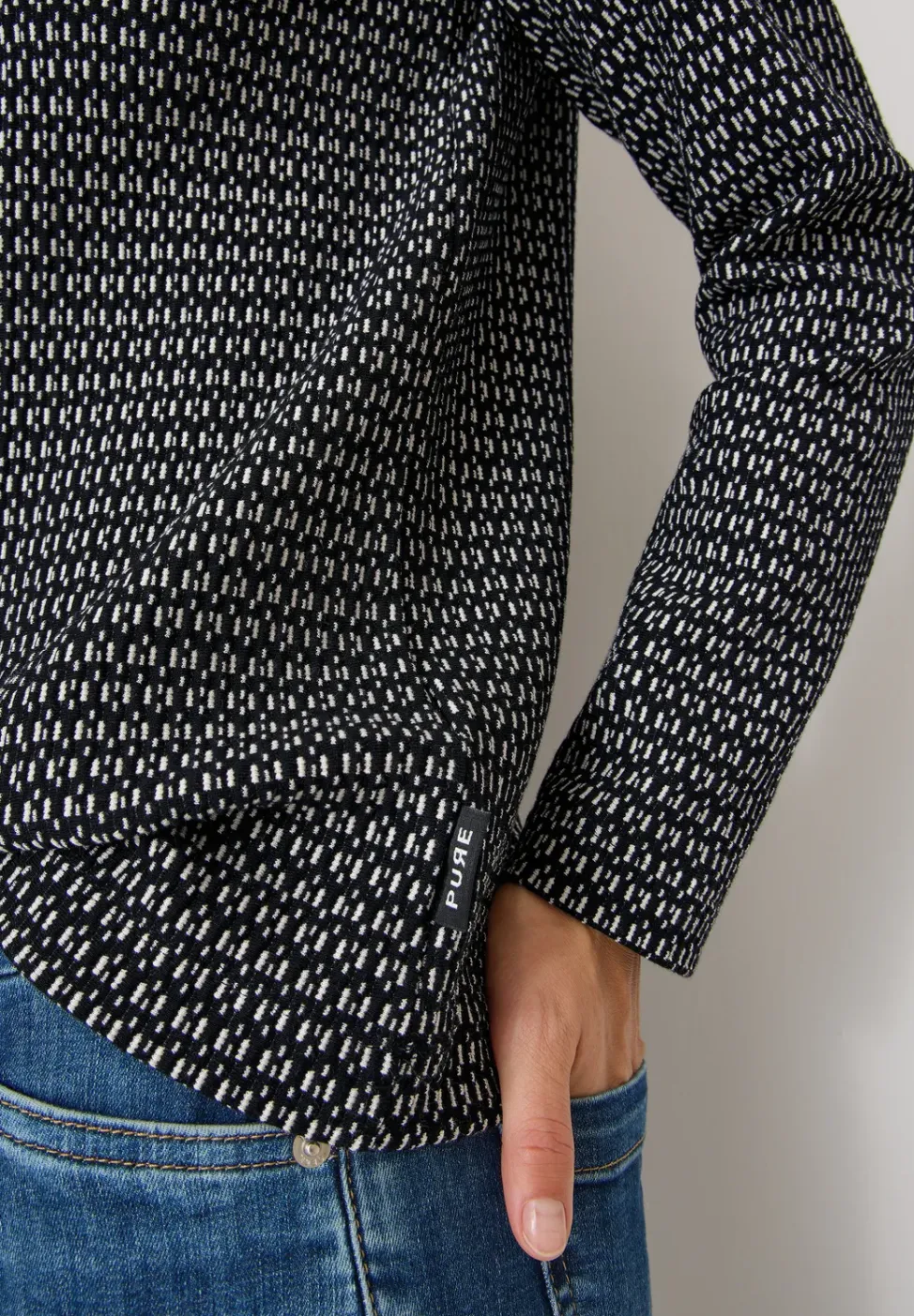 T-shirt structuré deux tons