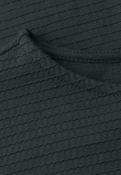 T-shirt structuré en couleur unie